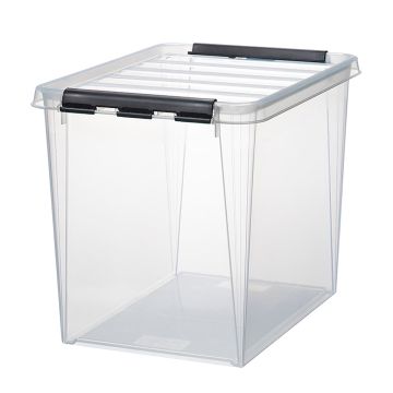 SMARTSTORE CLASSIC 25 L SÄILYTYSLAATIKKO KANNELLA LÄPINÄKYVÄ