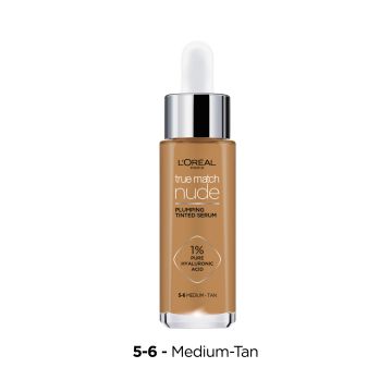 LOREAL TRUE MATCH NUDE PLUMPING TINTED SERUM 5-6 MEDIUM TAN -M