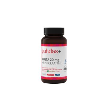 PUHDAS+ RAUTA 20MG + B12 + FOLAATTI + C-VITAMIINI 60 KPL
