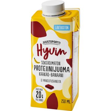 JUUSTOPORTTI HYVIN PROTEIINIJUOMA KAAKAO-BANAANI 250 ML