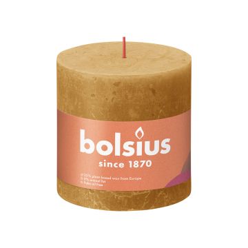 BOLSIUS PÖYTÄKYNTTILÄ 100/100 RUSTIC HONEYCOMB YELLOW