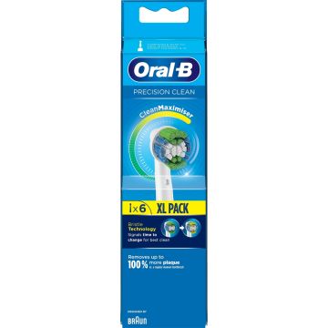 ORAL-B PRECISION CLEAN VAIHTOHARJA 6 KPL, CLEANMAXIMISER-TEKNII