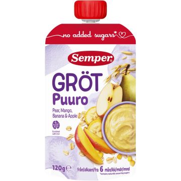 SEMPER PUURO PÄÄRYNÄ & MANGO & OMENA 6+ 120 G