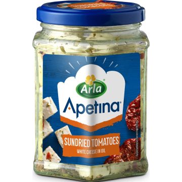 ARLA APETINA KUUTIOT ÖLJYSSÄ AURINKOKUIVATUT TOMAATIT 265 G