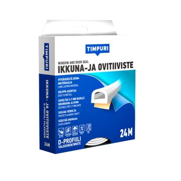 TIMPURI IKKUNA- JA OVITIIVISTE D 24M VALKOINEN 24 M