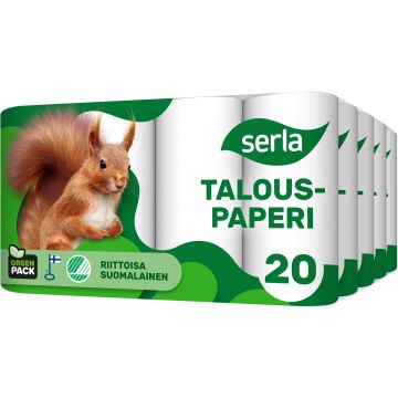 SERLA SÄKKI TALOUSPAPERI 20RL 20 KPL