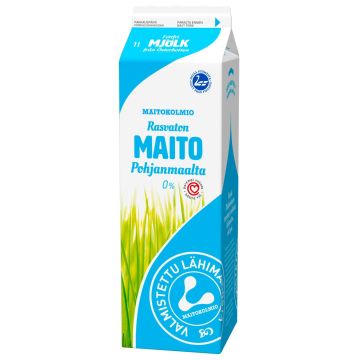MAITOKOLMIO RASVATON MAITO 1L