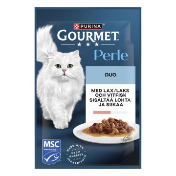 PURINA GOURMET PERLE ANNOSP SEASIDE DUO LOHI-VALKOINEN KALA 85 G