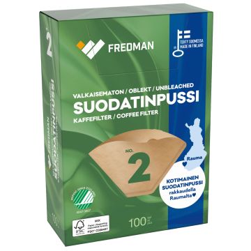 FREDMAN SUODATINPAPERI 102 RUSKEA 100KPL