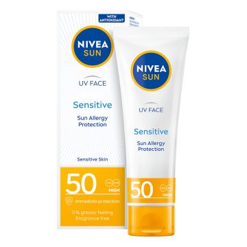 NIVEA SUN AURINKOSUOJA SK50 FACE SOOTHING SENSITIVE 50 ML