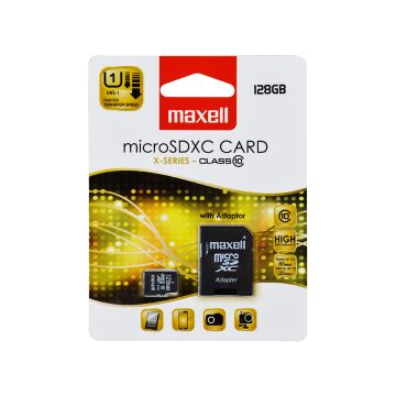 MAXELL MUISTIKORTTI MICRO SD XC 128GB CLASS 10 + ADAPTERI