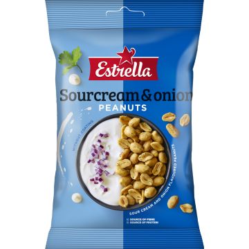 ESTRELLA SOURCREAM & ONION PEANUTS 140 G