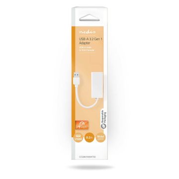 NEDIS USB 3.0-SOVITIN, USB-A-UROS - RJ45-NAARAS, 1 GBIT, 20 CM,