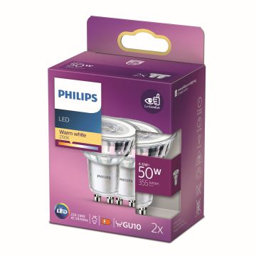 PHILIPS LED SPOTTILAMPPU 50W GU10 2KPL 355L 2700K