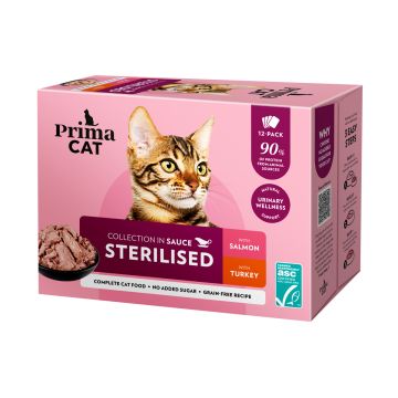 PRIMACAT CLASSIC KASTIKELAJITELMA STERILOIDUT KISSAT 12*85G 1,02 KG