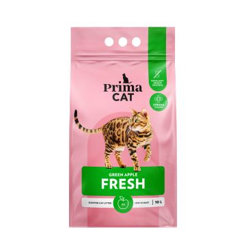 PRIMACAT KISSANHIEKKA FRESH GREEN APPLE VALKOINEN 10 L