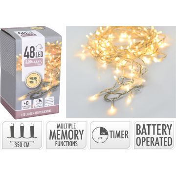 LED 48 PARISTOVALOSARJA TOIMINNOILLA JA AJASTIMELLA, LÄMMIN