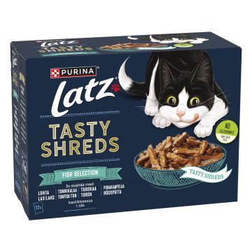 PURINA LATZ TASTY SHREDS FISH LAJ 12*80G 960 G