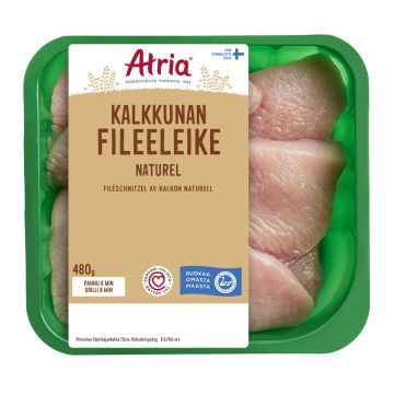 ATRIA KALKKUNAN FILEELEIKE MAUSTAMATON 480 G