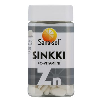 SANA-SOL SINKKI + C-VITAMIINI 200 KPL