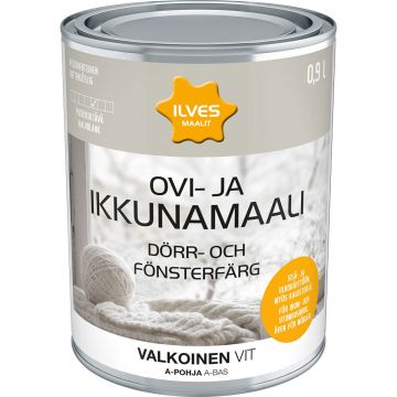 ILVES OVI- JA IKKUNAMAALI A-POHJA VALKOINEN 900 ML