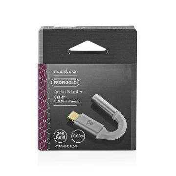 NEDIS USB-C-SOVITIN USB-C, UROS 3,5 MM NAARAS 0,08 M ALUMIINI
