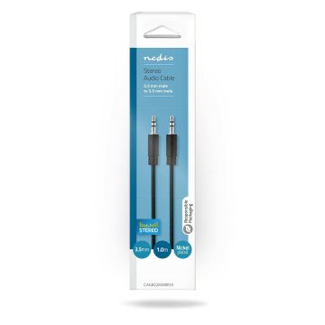 NEDIS STEREOÄÄNIKAAPELI 3.5 MM UROS - 3.5 MM UROS 1 M MUSTA