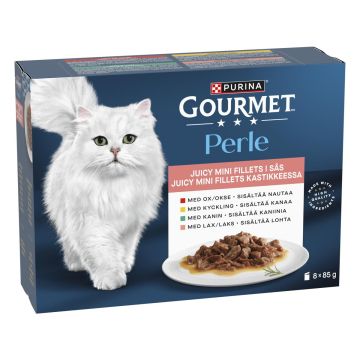 PURINA GOURMET PERLE ANNOSP MINIFILETS KASTIKELAJ 8*85G 680 G