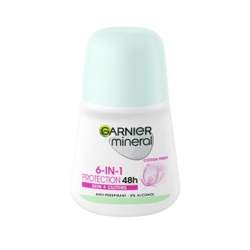 GARNIER MINERAL DEODORANT WOMAN INVISIBLE BLACK, WHITE&COLORS R 50