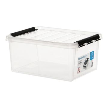 SMARTSTORE CLASSIC 14 L SÄILYTYSLAATIKKO KANNELLA LÄPINÄKYVÄ