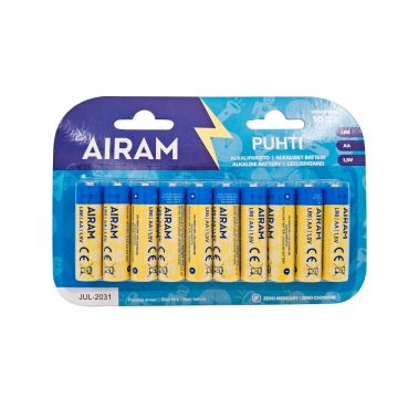 AIRAM PUHTI PARISTO AA ALKALI LR6/10 KPL/PKT