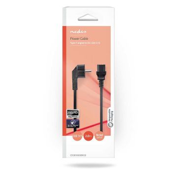 NEDIS SCHUKO VIRTAKAAPELI SCHUKO UROS - IEC-320-C13 2 M MUSTA
