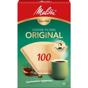 MELITTA SUODATINPUSSI 100 40KPL RUSKEA