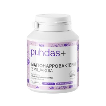 PUHDAS+ MAITOHAPPOBAKTEERI 2 MILJARDIA 60 KPL