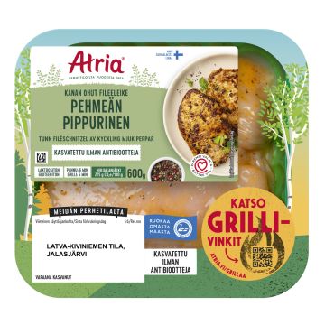 ATRIA KANAN OHUT FILEELEIKE PEHMEÄN PIPPURINEN 600 G