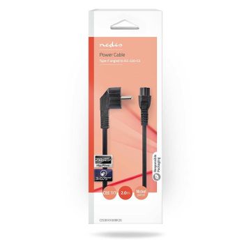 NEDIS SCHUKO VIRTAKAAPELI SCHUKO UROS - IEC-320-C5 2 M MUSTA