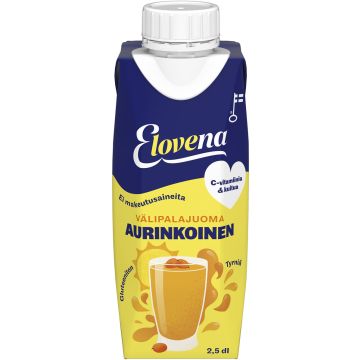 ELOVENA VÄLIPALAKAURAJUOMA AURINKOINEN 250 ML