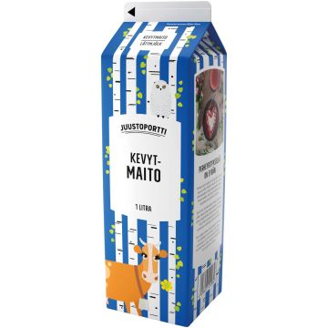 JUUSTOPORTTI KEVYTMAITO 1L