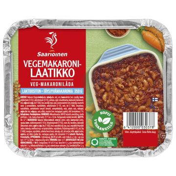 SAARIOINEN VEGGIES VEGEMAKARONILAATIKKO 350 G