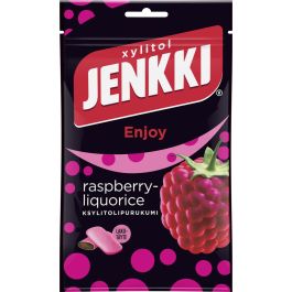 Jenkki Raspberry JENKKI TWISTED PURUKUMI RASPBERRY-LIQUORICE 100 G