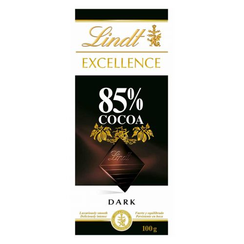 LINDT EXCELLENCE 85% TUMMA SUKLAALEVY 100 G