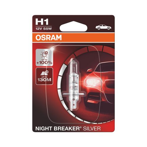 OSRAM H1 NIGHT BREAKER SILVER 1 BLI 100%