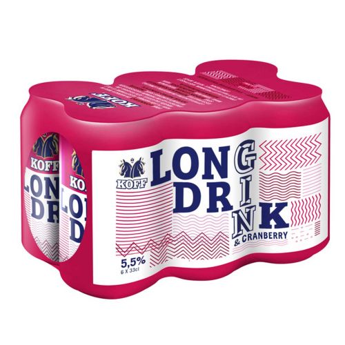 KOFF LONG DRINK 5,5% CRANBERRY 0,33 TLK 6-PACK 1,98 L