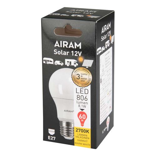 AIRAM LED SOLAR 12V 5,5W E27 450LM