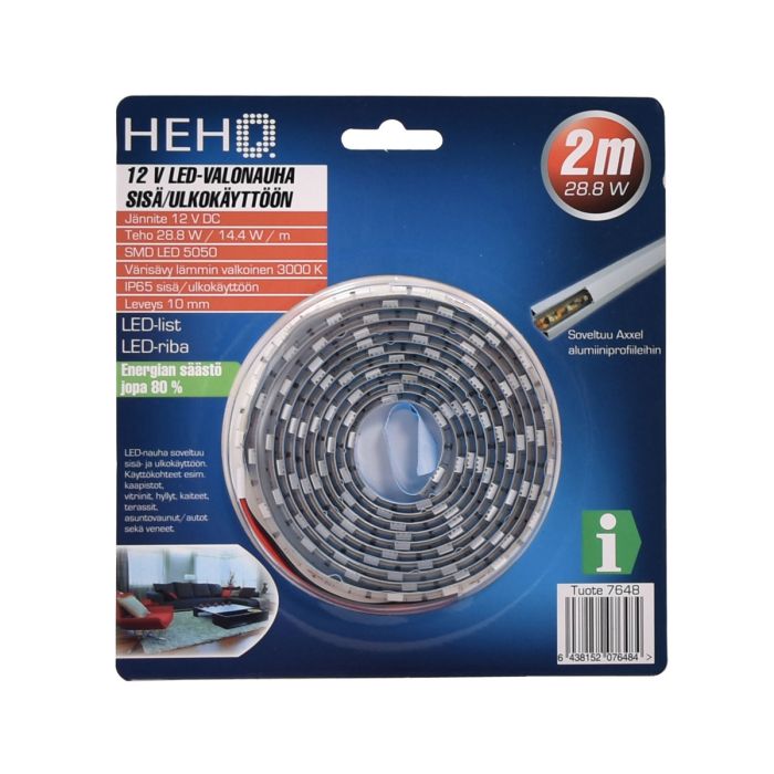 HEHQ LED NAUHA 2M 14.4W 3000K 12V DC