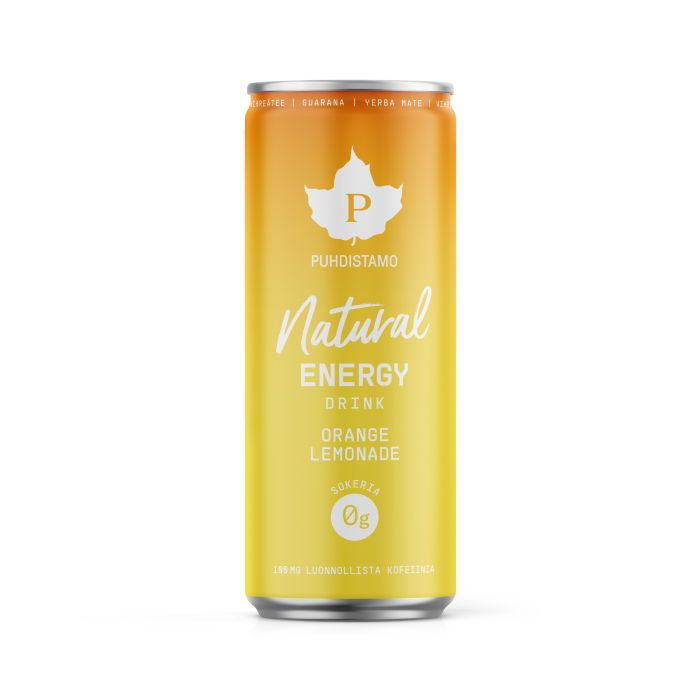 PUHDISTAMO NATURAL ENERGY DRINK ORANGE LEMONADE TLK 330 ML
