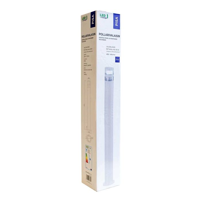 LED ENERGIE POLLARIVALAISIN BONN E27, PYÖREÄ, 800MM, VALKOINEN