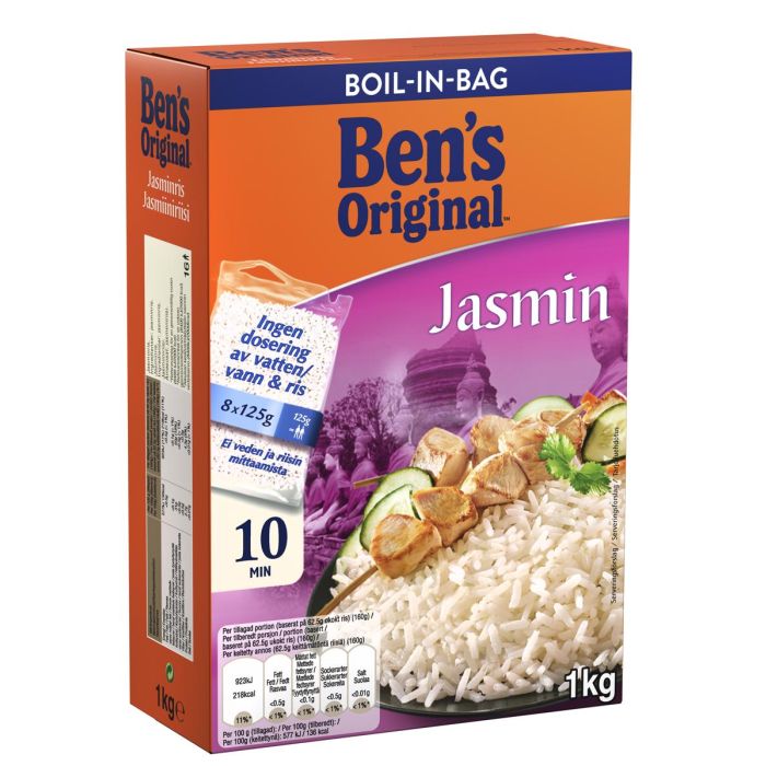 BEN'S ORIGINAL JASMIINIRIISI KEITINPUSSI 8X125G