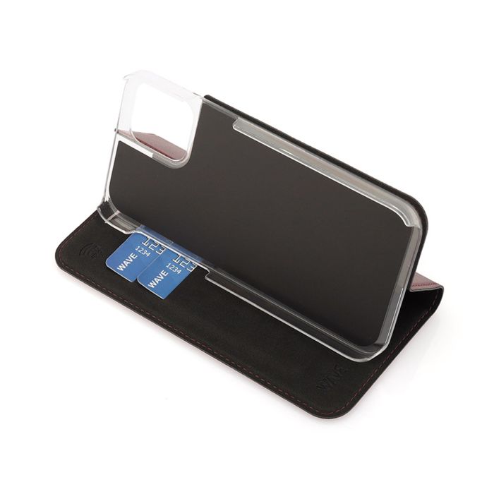 WAVE BOOK CASE, APPLE IPHONE 12 PRO / APPLE IPHONE 12, SMOKY SANGRIA