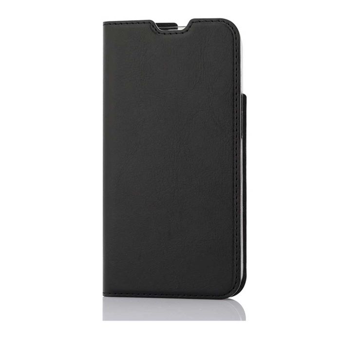 WAVE BOOK CASE, APPLE IPHONE 13 MINI, MUSTA
